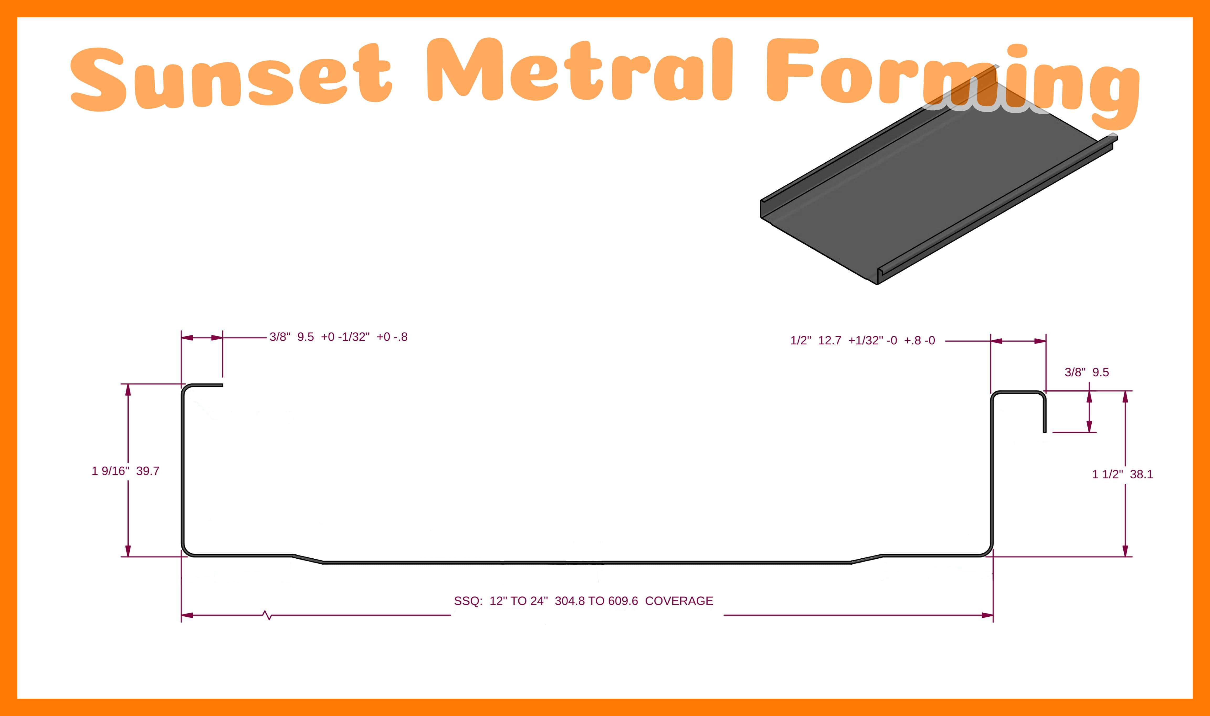 1.5 Inch Standing Seam Metal Roofing Profile
