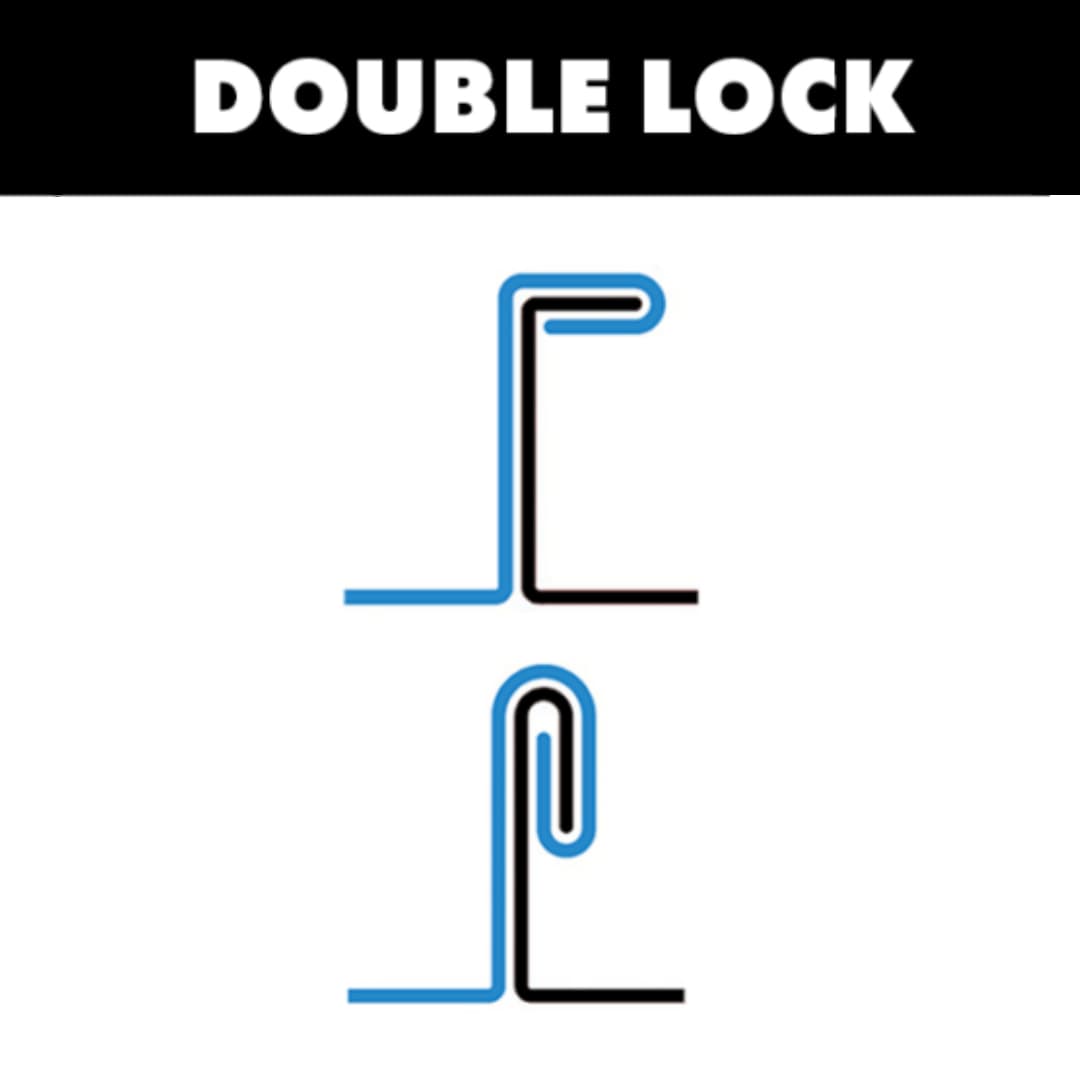 Double lock seam example